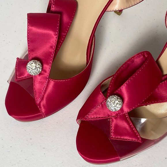 FSJ Women's open-toe high heels, 8.5, used once, stiletto, slingback - Picture 6 of 12